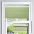 thumbnail image 1 of LazBlinds Cordless Cellular Shades, No Tools No Drill Blackout Honeycomb Shades Pleated Blinds for Windows, 47" W x 64" H, Green, 1 of 5