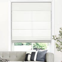 LazBlinds Cordless Roman Shades for Windows, Light Filtering Thermal Insulated Window Blinds, Lightweight Fabric Blinds for Indoor Windows, 34.5" W x 48" H, Ivory