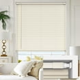 thumbnail image 1 of LazBlinds Cordless No Tools-No Drill 1" Vinyl Horizontal Mini Blinds, Light Filtering Blinds for Windows, Blinds & Shades for Window, 30 1/2" W x 48" H, Cream, 1 of 6