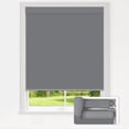 thumbnail image 1 of LazBlinds No Drill Blinds for Indoor Windows, Blackout Roller Shades, Cordless Window Blinds, Thermal Insulated Fabric UV Protection, for in Home and Office, 22.5" W x 48" H, Grey, 1 of 6
