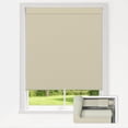 thumbnail image 1 of LazBlinds No Drill Blinds for Indoor Windows, Blackout Roller Shades, Cordless Window Blinds, Thermal Insulated Fabric UV Protection, for in Home and Office, 33" W x 48" H, Beige, 1 of 6