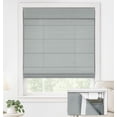 thumbnail image 1 of LazBlinds No Drill Roman Shades for Windows, Cordless Light Filtering Window Shades with UV Protection, Polyester Fabric for Bedroom & Living Room, 33"W x 64"H, Grey, 1 of 7