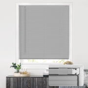 LazBlinds No Tools No Drill Cordless 1" Vinyl Mini Blinds, 100% Privacy S-Curve Blinds for Indoor Windows, Room Darkening Horizontal Window Blinds and Shades fo