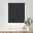 thumbnail image 1 of LazBlinds No Tools No Drill Cordless Roller Shades, 100% Blackout Roller Blinds for Windows, Thermal Insulated UV Protection Waterproof Roll Up Window Blinds and Shades, 48'' W x 72'' H, Black, 1 of 4