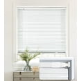 thumbnail image 1 of LazBlinds No Tools-No Drill 1" Aluminum Mini Blinds, Cordless Blinds for Windows, Light Filtering Horizontal Blinds and Shades for Window Size 44'' W x 48'' H, White, 1 of 6