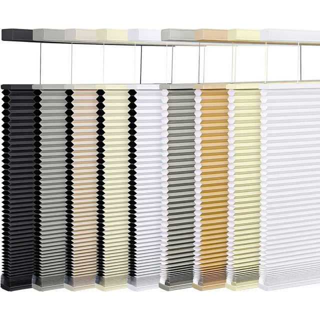 LazBlinds Top Down Bottom Up (TDBU) Cordless Cellular Shades, Light Filtering Honeycomb Shades Pleated Blinds for Windows, 48" W x 64" H, Grey