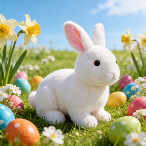 Lazada Stuffed Rabbit Pillow Girl Gifts Plush Bunny Toy Squishy Rabbit Toys Soft White 9.5"