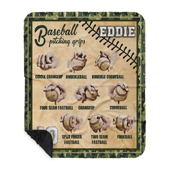 Lazaofficial Baseball Blanket, Custom Blanket, Custom Blanket With Name, Baseball Blankets For Boys, Custom Blanket Personalized