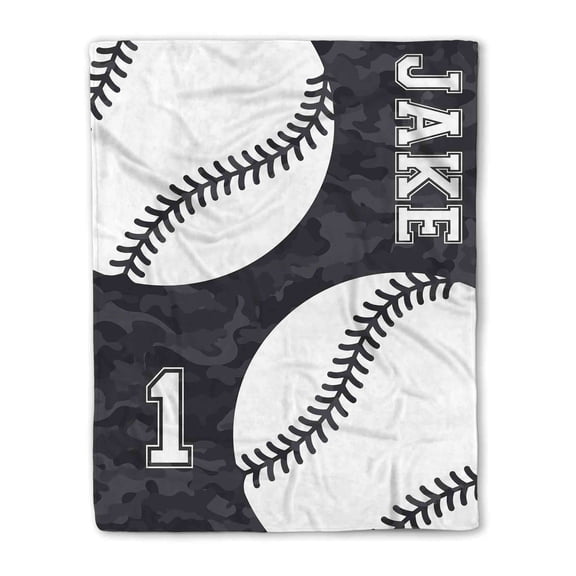 Lazaofficial Baseball Blanket, Custom Name Blanket, Sports Blanket, Baseball Blankets For Boys, Blankets For Beds
