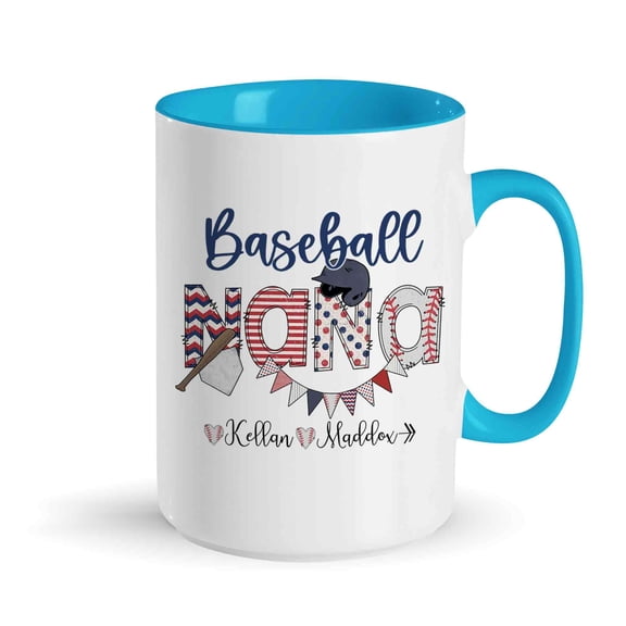 Lazaofficial Baseball Mug, Baseball Coffee Mug, Grandma Mug, Mothers Day Mug, Personalized Mugs With Names, Custom Mug