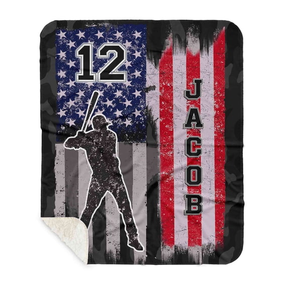 Lazaofficial Custom Blanket Personalized, Baseball Blanket, Boy Blanket