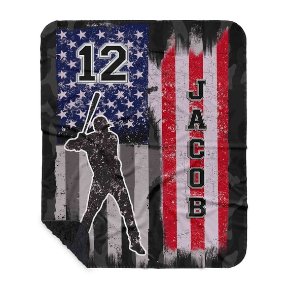 Lazaofficial Custom Blanket Personalized, Baseball Blanket, Boy Blanket