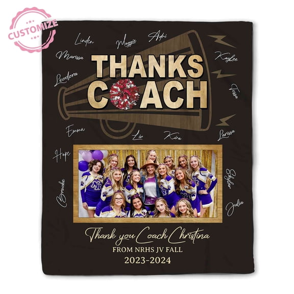Lazaofficial Custom Blanket With Name, Cheerleader Blanket, Cheerleader Gifts, Cheerleading Blanket, Cheerleading Gifts