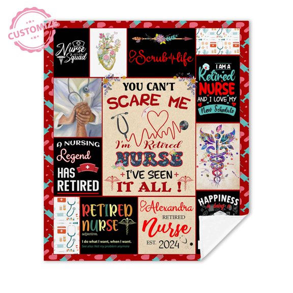 Lazaofficial Custom Name Blanket, Nursing Blanket, Nurse Blanket, Nurse Appreciation Gifts