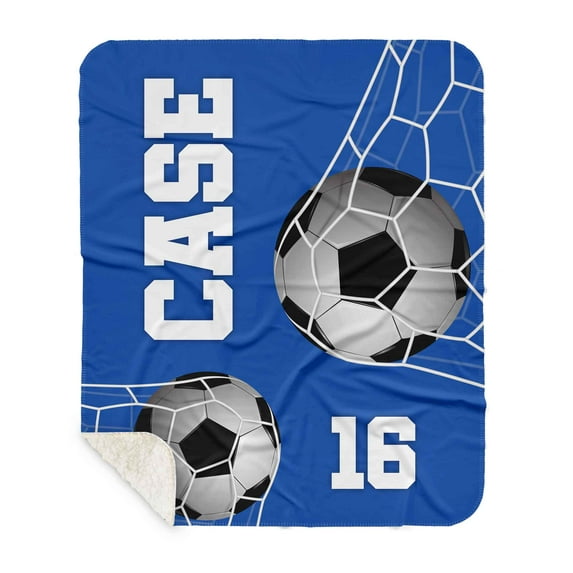 Lazaofficial Custom Name Blanket, Soccer Blanket, Soccer Blanket For Girls, Soccer Blanket For Boys