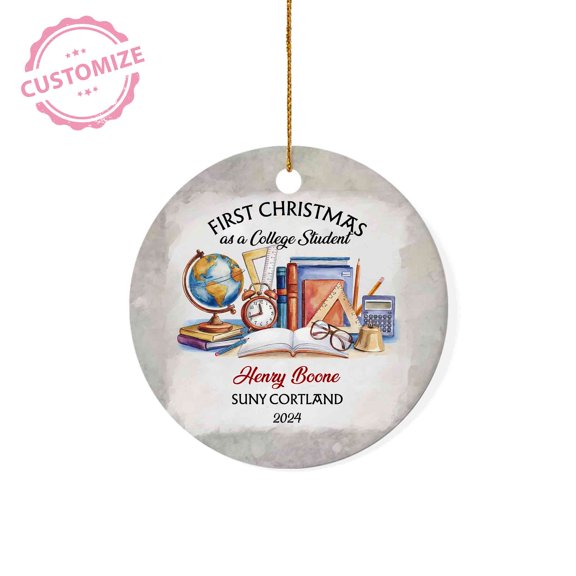 Lazaofficial Personalized Christmas Ornaments, Custom Christmas Ornament, Student Ornament, Student Christmas Ornament