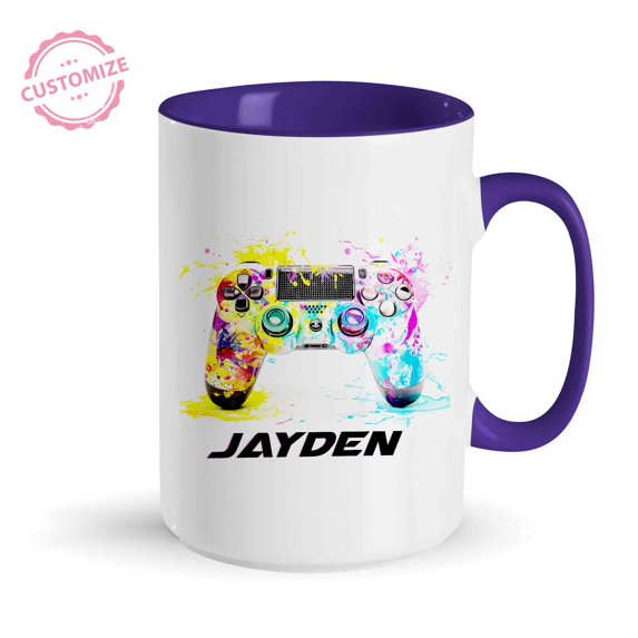 Lazaofficial Personalized Coffee Mug, Gaming Mugs, Gamer Mug, Gamer Mugs For Men, Funny Coffee Mugs, Funny Mug Gifts For Gamer Boyfriend
