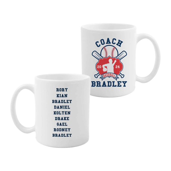 Lazaofficial Personalized Coffee Mugs, Baseball Mug, Custom Coffee Mug, Custom Mug, Personalized Mugs