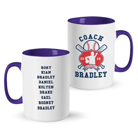 Lazaofficial Personalized Coffee Mugs, Baseball Mug, Custom Coffee Mug, Custom Mug, Personalized Mugs