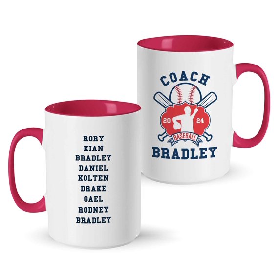 Lazaofficial Personalized Coffee Mugs, Baseball Mug, Custom Coffee Mug, Custom Mug, Personalized Mugs