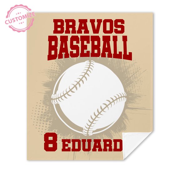 Lazaofficial Personalized Name Blanket, Baseball Blanket, Baseball Blankets For Adults, Gifts For Baseball Players, Baseball Lover Gifts, Baseball Team Gifts, Baseball Gifts