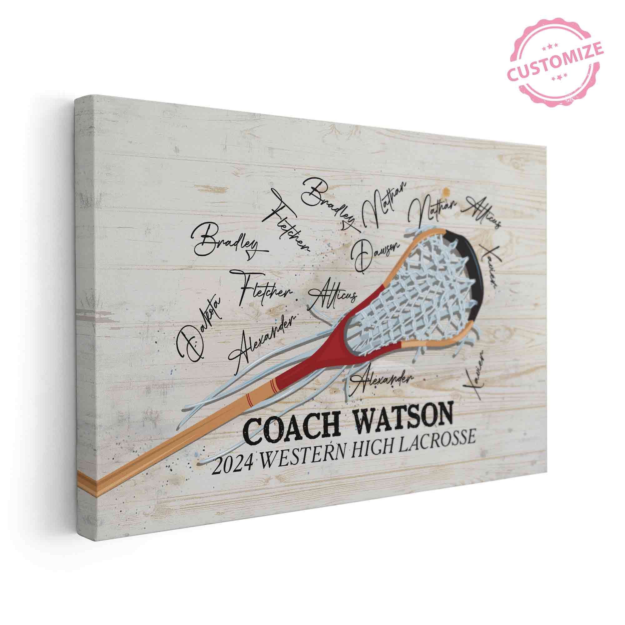 Lazaofficial Personalized Name Canvas, Custom Poster, Lacrosse Poster