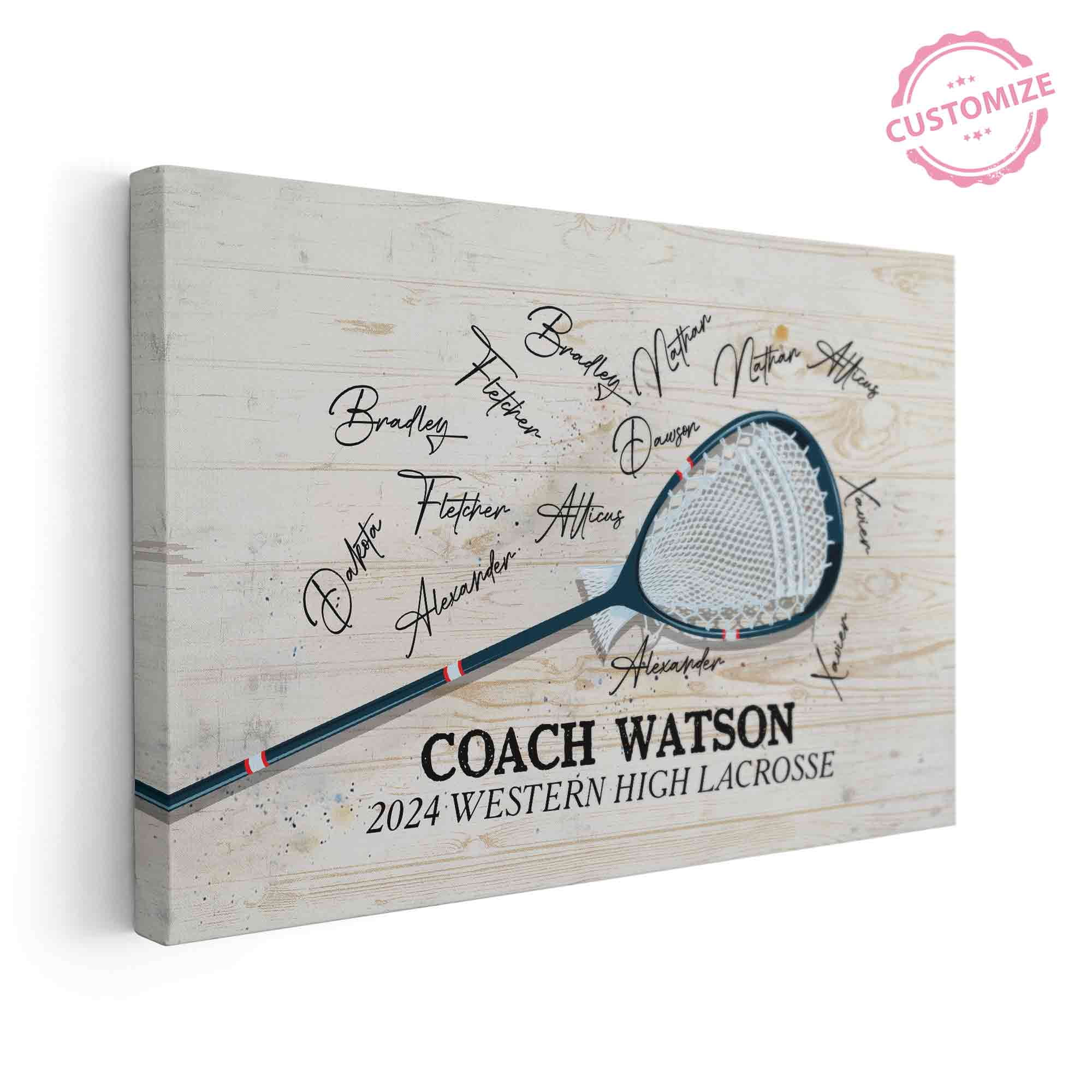 Lazaofficial Personalized Name Canvas, Custom Poster, Lacrosse Poster