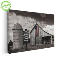 Customizaholic Personalized Name Canvas, Family Street Sign Canvas, Best Family Gifts, Family Gifts, Barn Canvas Wall Art