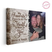 Lazaofficial Personalized Name Canvas, Photos Print Canvas Custom, Couple Canvas, Custom Photo Prints, Anniversary Gift For Couple, Couples Gifts