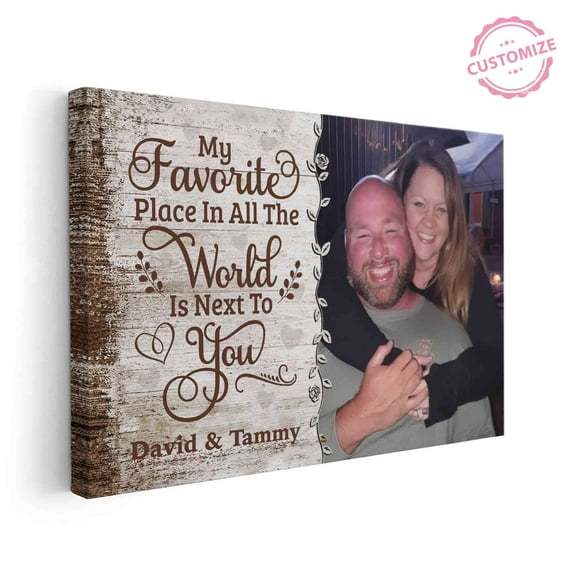 Lazaofficial Personalized Name Canvas, Photos Print Canvas Custom, Couple Canvas, Custom Photo Prints, Anniversary Gift For Couple, Couples Gifts