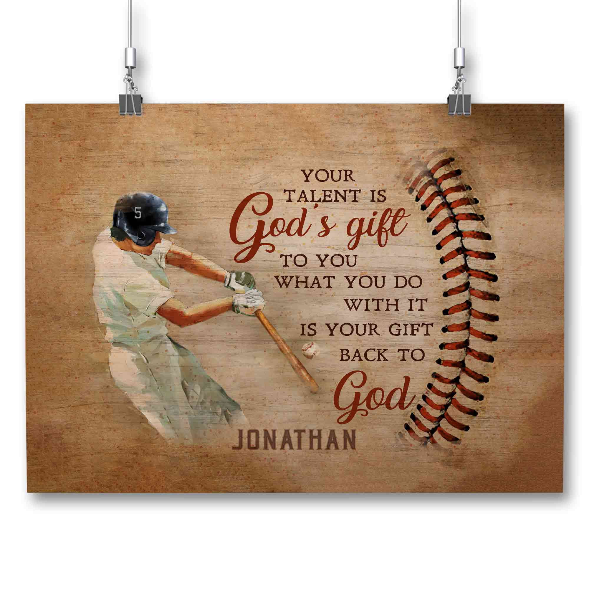 Lazaofficial Personalized Name Canvas, Scripture Canvas Wall Art ...