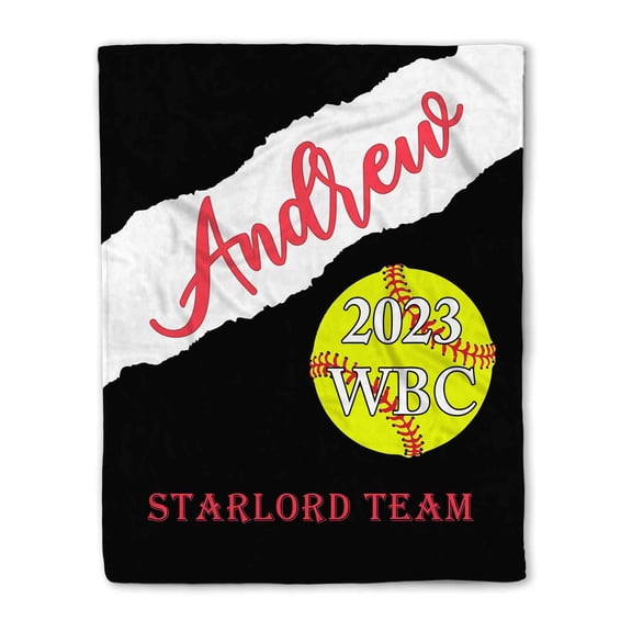 Lazaofficial Softball Blanket, Softball Blankets And Throws, Softball Blankets For Girls, Softball Blankets For Adults, Sport Blanket