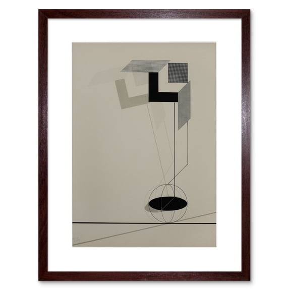 Lazar El Lissitzky Kestnermappe Proun Rob Artwork Framed Wall Art Print 9X7 Inch