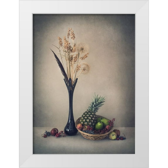 Lazarov -, Dimitar 19x24 White Modern Wood Framed Museum Art Print Titled - Winter With Fruits