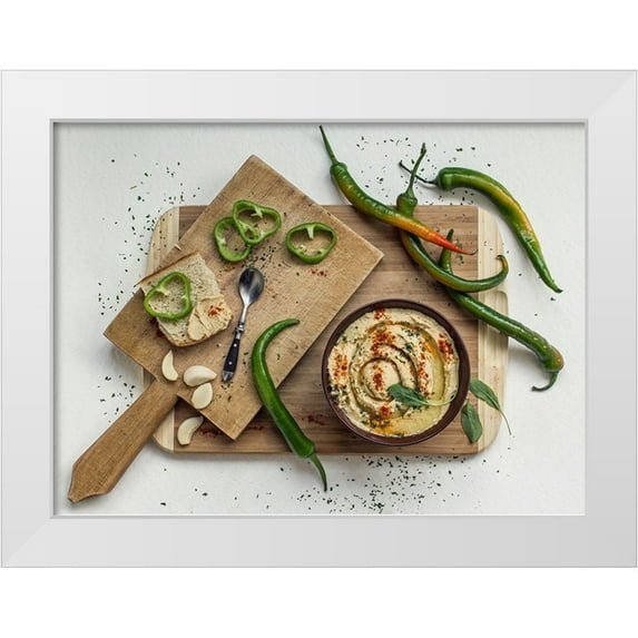 Lazarov, Dimitar 24x19 White Modern Wood Framed Museum Art Print Titled - Hummus
