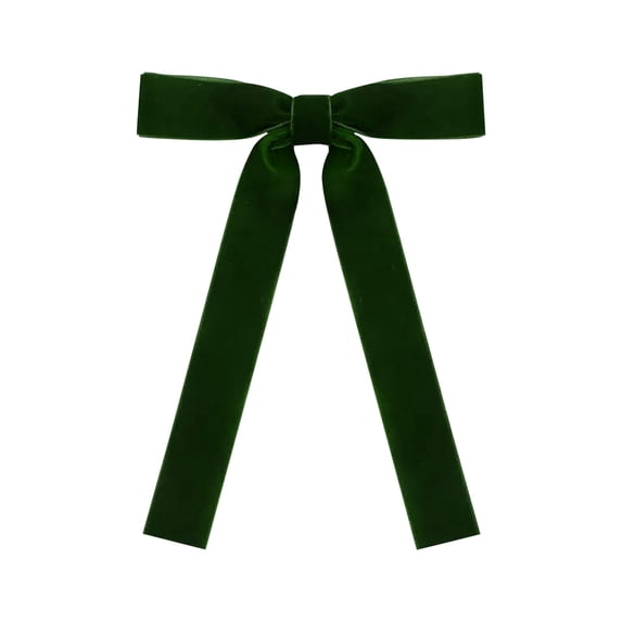 Lazduis 12Pcs Green Christmas Bows Velvet Ribbon Vintage Decor Bow Ornaments for Christmas Tree Home Party Front Door Wreath Holiday Wedding Birthday Decor 5 X 7 Inch