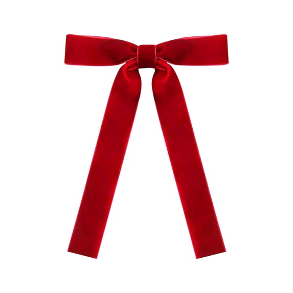 Lazduis 12Pcs Red Christmas Bows Velvet Ribbon Vintage Decor Bow Ornaments for Christmas Tree Home Party Front Door Wreath Holiday Wedding Birthday Decor 5 X 7 Inch