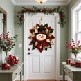 thumbnail image 1 of Lazduis Christmas Fabric Wreath Kit Fabric Patchwork Door Hanging Kit Layered Holiday Home Decoration, 1 of 6