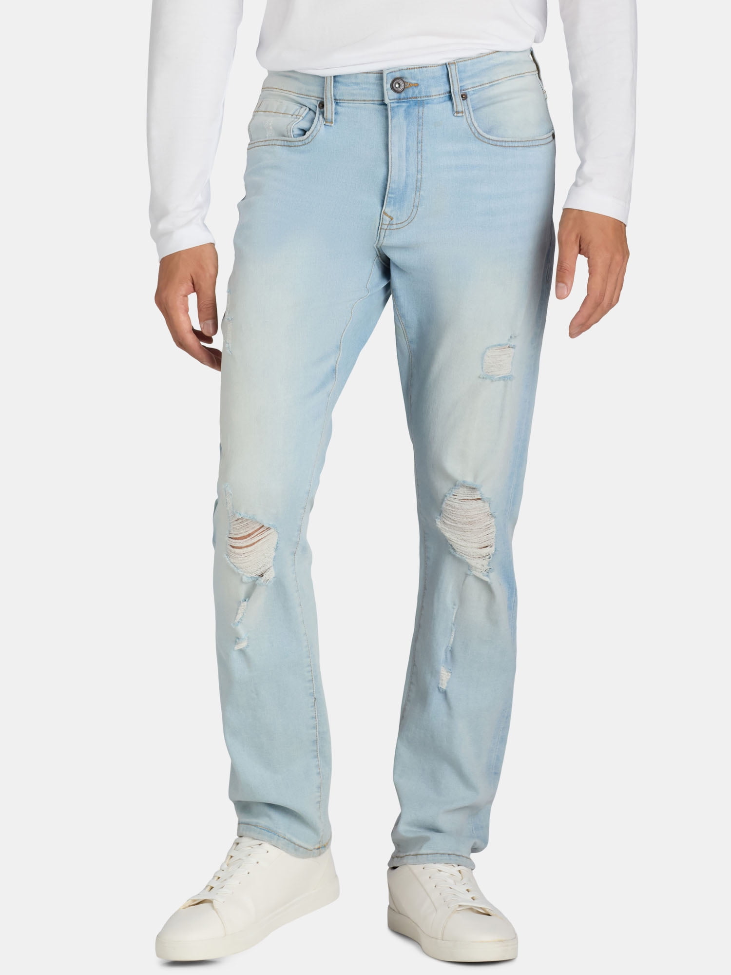Lazer Men’s Carlito Destructed Slim Fit Jeans, Sizes 30-38