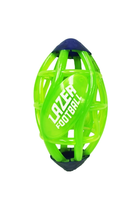 Light Up Glow Rubber Toy Football, Green, Pee Wee Size 5