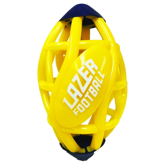 Lazer Light Up Glow Rubber Toy Football, Yellow, Pee Wee Size 3