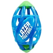 Lazer Light up Glow Rubber Toy Football, Blue, Pee Wee Size 3