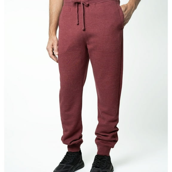 Lazer Men's Burnout Fleece Jogger Pants Sweatpants Cabaret XLUS Red