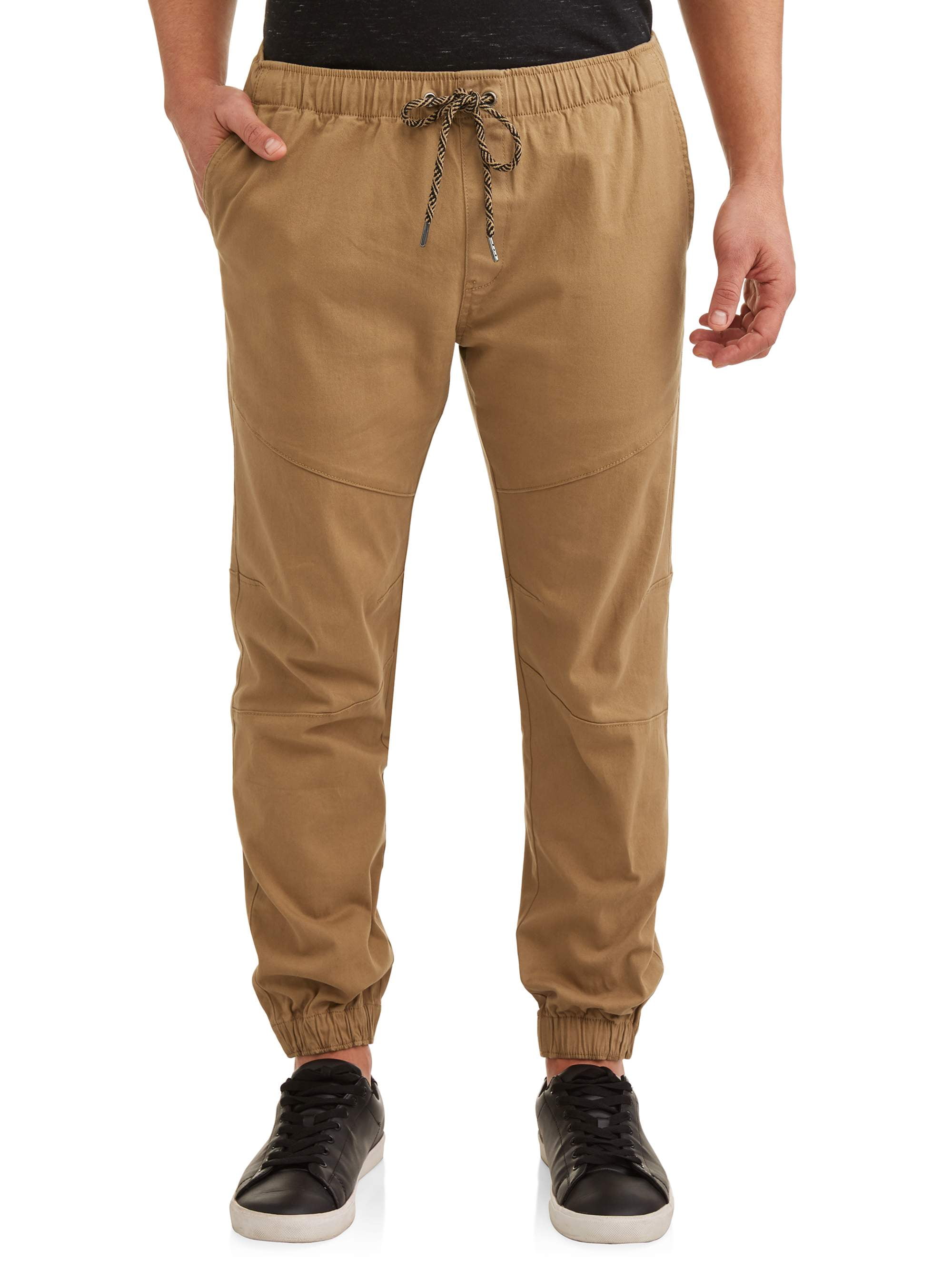 Lazer Men's Pull-On Stretch Twill Jogger Pants, Sizes S-XL, Mens