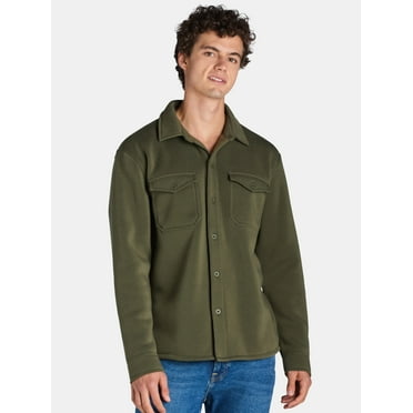 Lazer Men's and Big Men’s Fleece Shacket, Sizes XS-3XL