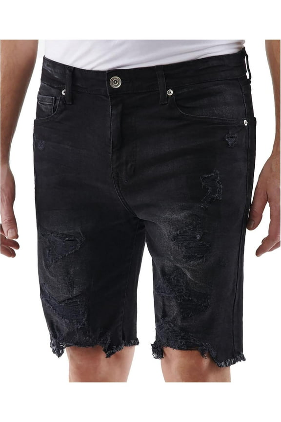 Mens Comfort Flex Slim Fit Denim Shorts
