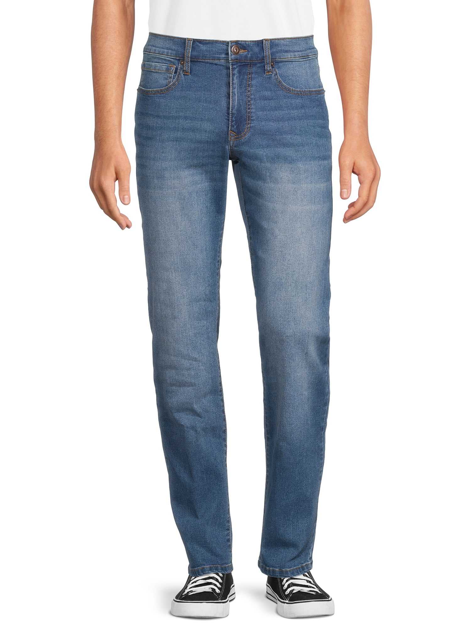 Lazer Pointe Men's Flex Denim Straight Fit Jeans, Waist Sizes 30-38