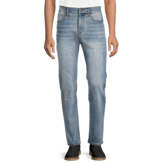 Lazer Pointe Men's Flex Denim Straight Fit Jeans, Waist Sizes 30"-38 ...