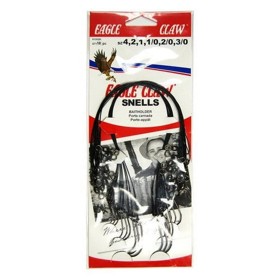 Lazer Sharp 9135QH Nylawire Leader with Baitholder Hook, Black, Assorted Size