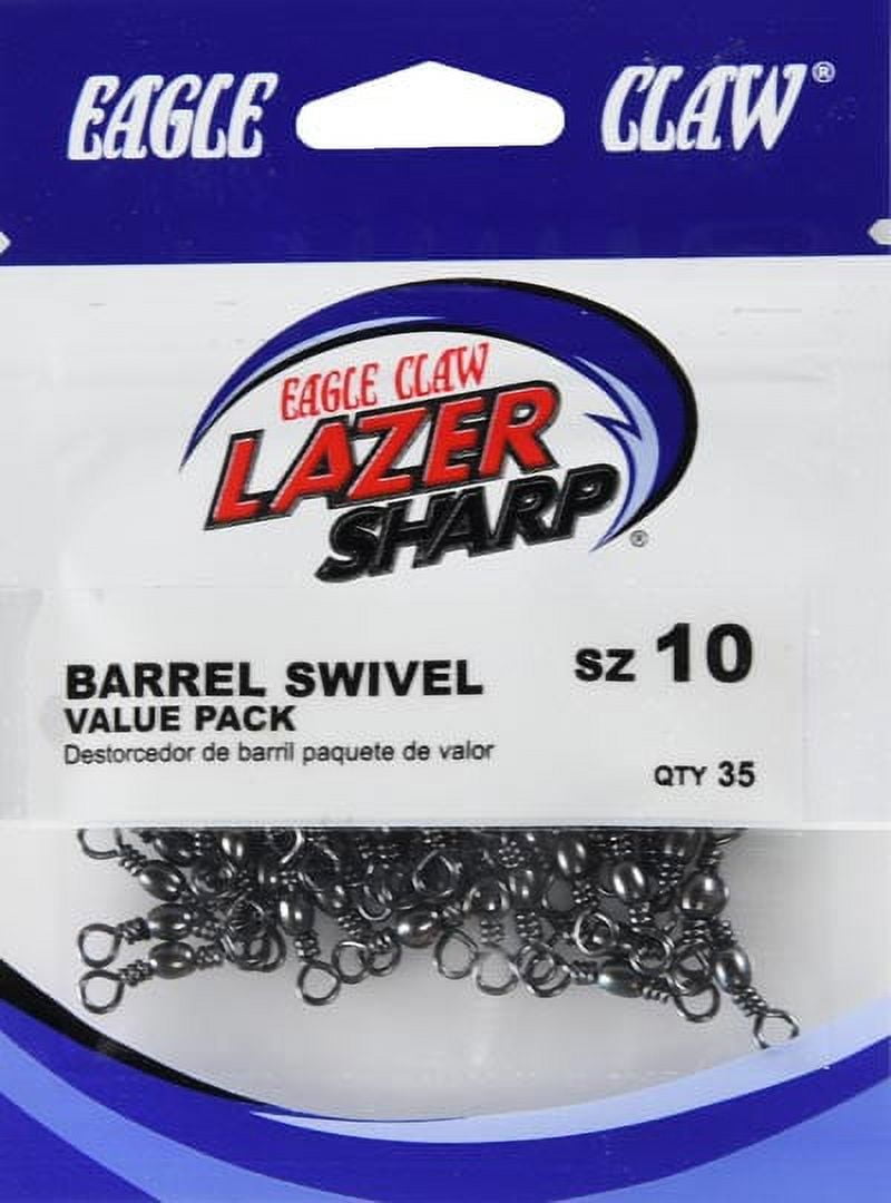 Lazer Sharp Barrel Swivel, Black, Size 10, 35 pack